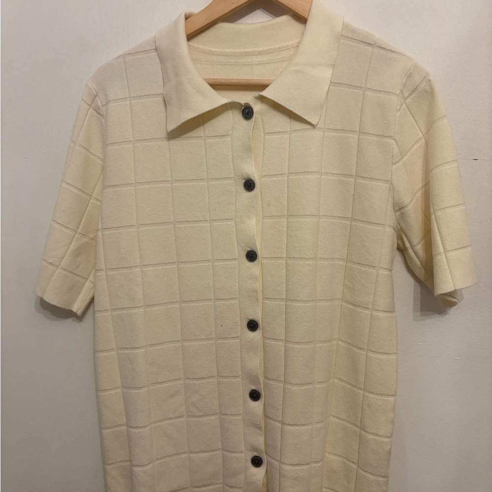 a new day Women's Cream Button Down Shirt - Picture 2 of 5
